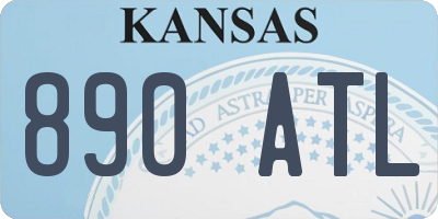 KS license plate 890ATL