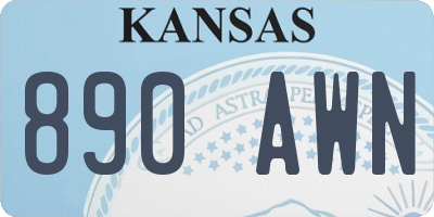 KS license plate 890AWN