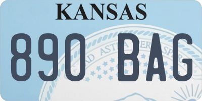 KS license plate 890BAG