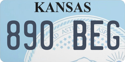 KS license plate 890BEG