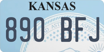 KS license plate 890BFJ