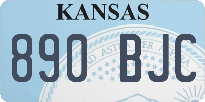 KS license plate 890BJC