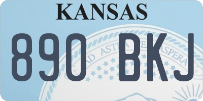 KS license plate 890BKJ