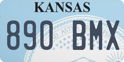 KS license plate 890BMX