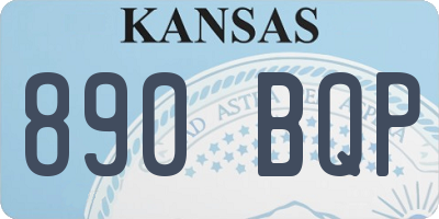 KS license plate 890BQP
