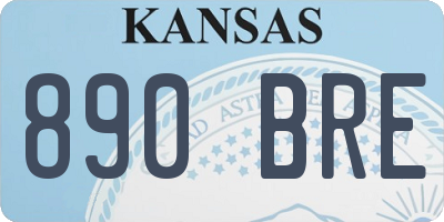 KS license plate 890BRE