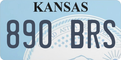 KS license plate 890BRS