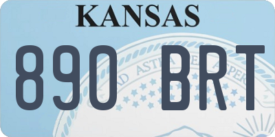 KS license plate 890BRT