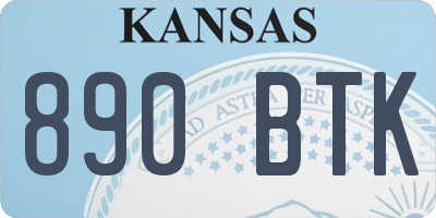 KS license plate 890BTK