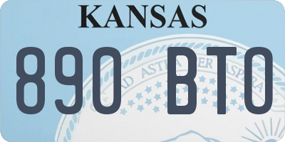 KS license plate 890BTO