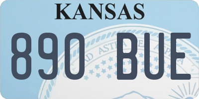 KS license plate 890BUE