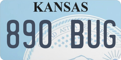 KS license plate 890BUG