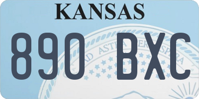KS license plate 890BXC
