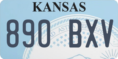 KS license plate 890BXV