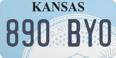 KS license plate 890BYO