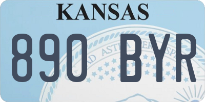 KS license plate 890BYR