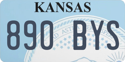 KS license plate 890BYS