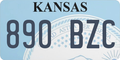 KS license plate 890BZC