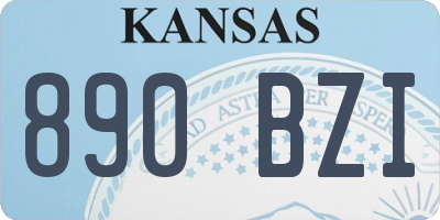 KS license plate 890BZI