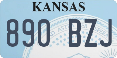 KS license plate 890BZJ
