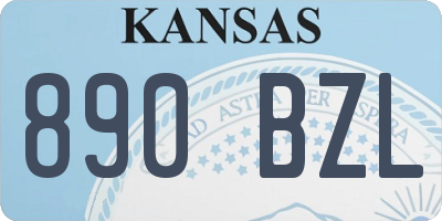 KS license plate 890BZL