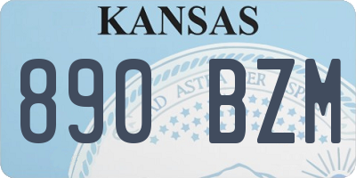 KS license plate 890BZM