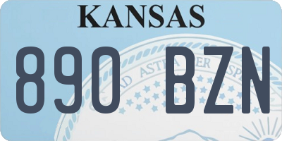 KS license plate 890BZN