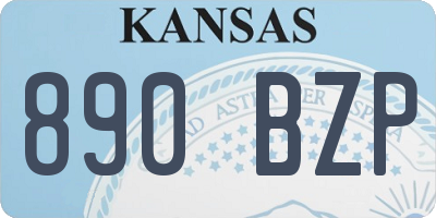 KS license plate 890BZP