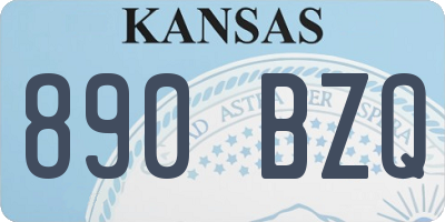 KS license plate 890BZQ