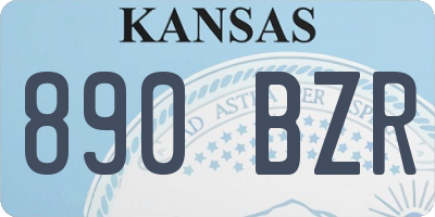 KS license plate 890BZR