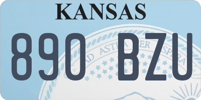 KS license plate 890BZU