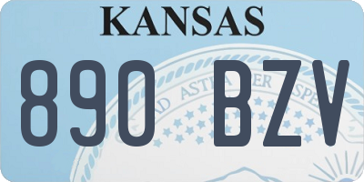 KS license plate 890BZV
