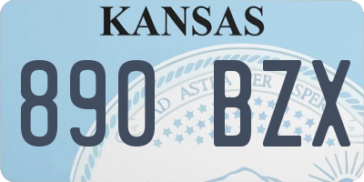 KS license plate 890BZX