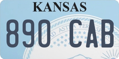 KS license plate 890CAB