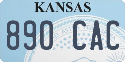 KS license plate 890CAC