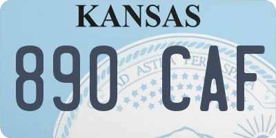 KS license plate 890CAF