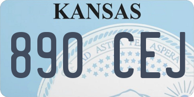 KS license plate 890CEJ