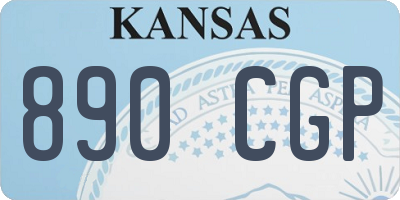 KS license plate 890CGP