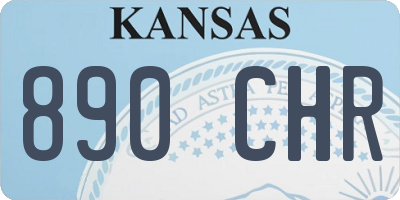 KS license plate 890CHR