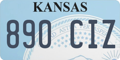 KS license plate 890CIZ