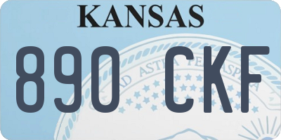 KS license plate 890CKF