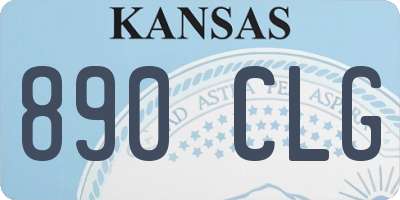 KS license plate 890CLG