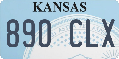 KS license plate 890CLX