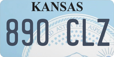KS license plate 890CLZ