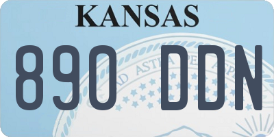 KS license plate 890DDN