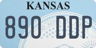 KS license plate 890DDP