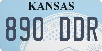 KS license plate 890DDR