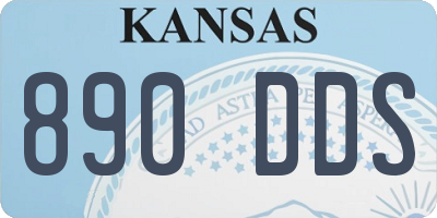 KS license plate 890DDS