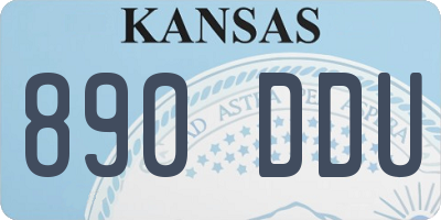 KS license plate 890DDU