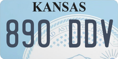 KS license plate 890DDV